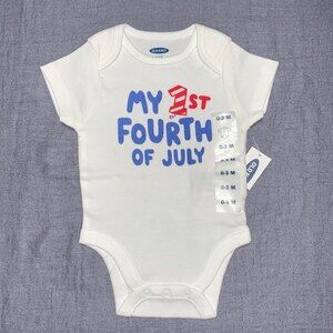 My first Fourth of July baby snap top. From Old Navy. 0-3,3-6 and 18-24 avail.